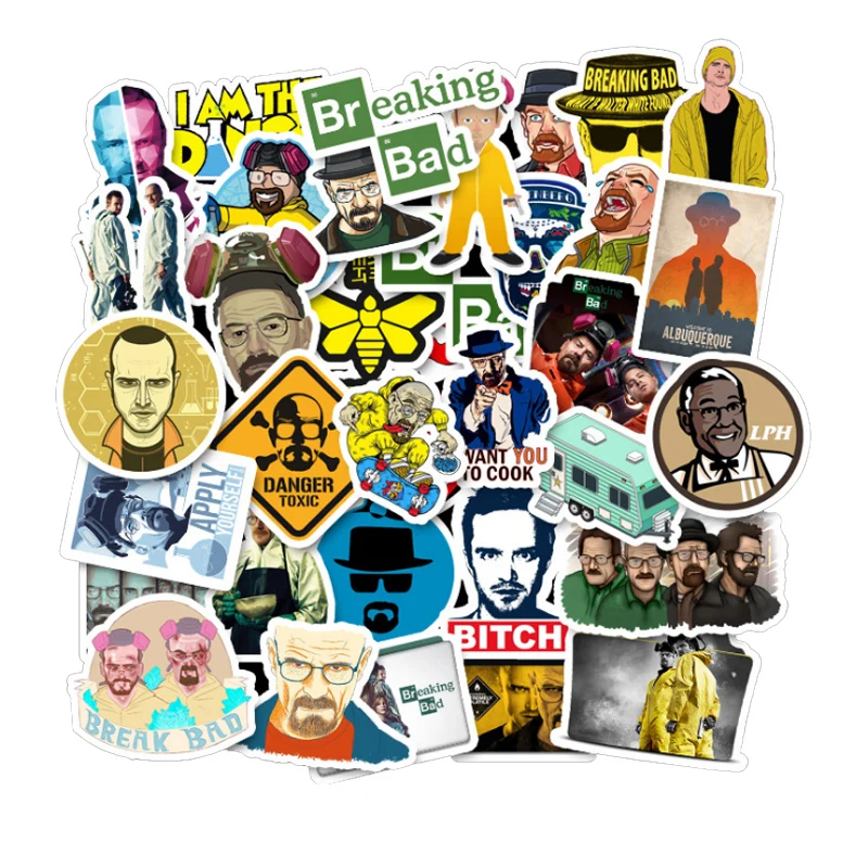 50 шт. U.S. Drama Breaking Bad sticker s Graffiti sticker для багажа скейтборда телефона ноутбука велосипеда стены гитарная наклейка - Цвет: 50PCS TZ-1002