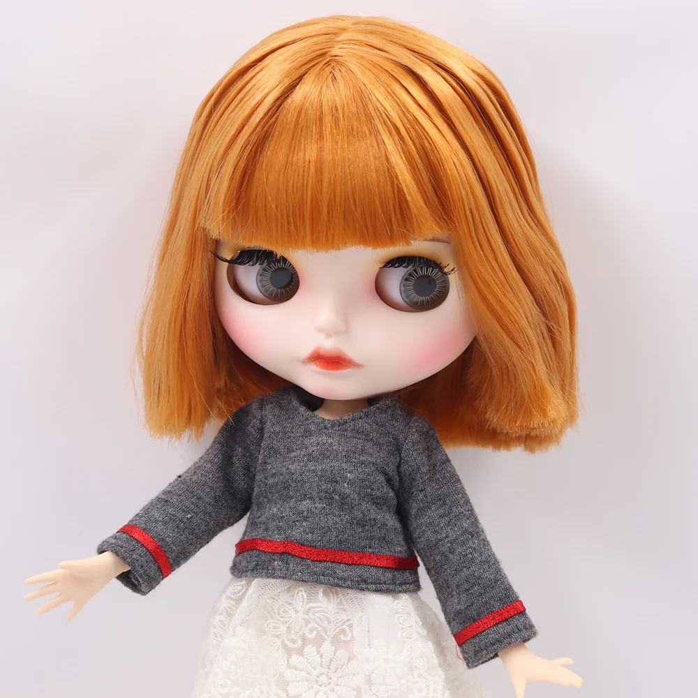 Кукла ICY DBS Blyth No.BL0145 оранжевые коричневые волосы на заказ резные губы лицо 1/6