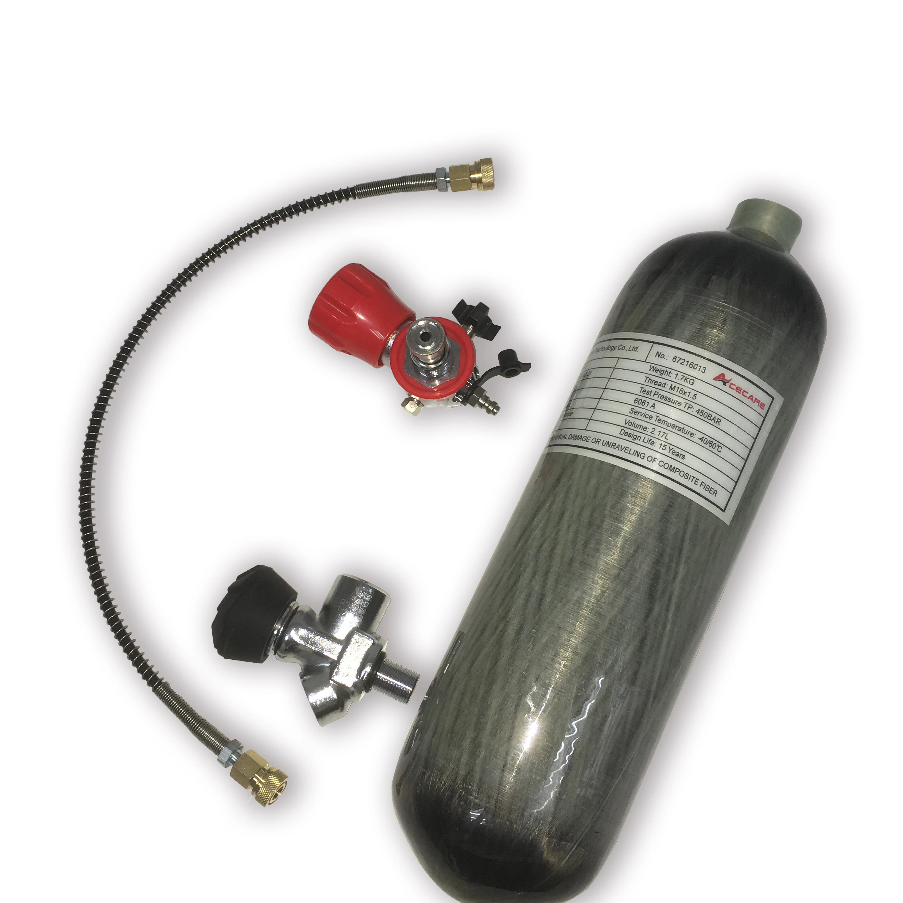 AC1217 Acecare 2.17L PCP цилиндр из углеродного волокна 4500Psi Пейнтбол Танк воздушный сжатый пистолет/Airforce Condor/пневматическая винтовка с клапаном