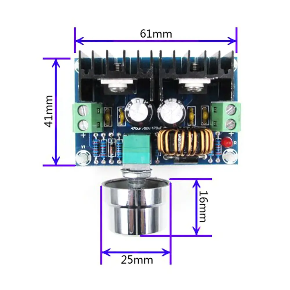 DC dc step down module dc dc step module XH-M401 DC-DC Step Down Buck Converter Power Supply Module XL4016E1 PWM Adjustable 4-40V To 1.25-36V Step Down Board 8A 200W
