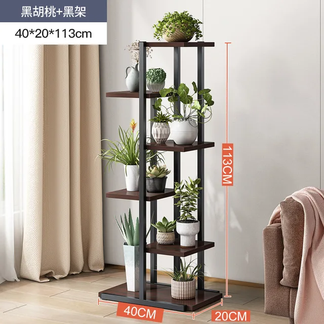 Six-layer Plant Stand Iron Flower Pot Holder Shelves Planter Rack Storage Organizer Display for Indoor Garden Balcony 2