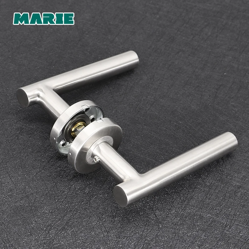 Серебряная ручка для внутренней двери Marie LH1004 универсальный замок без цилиндра
