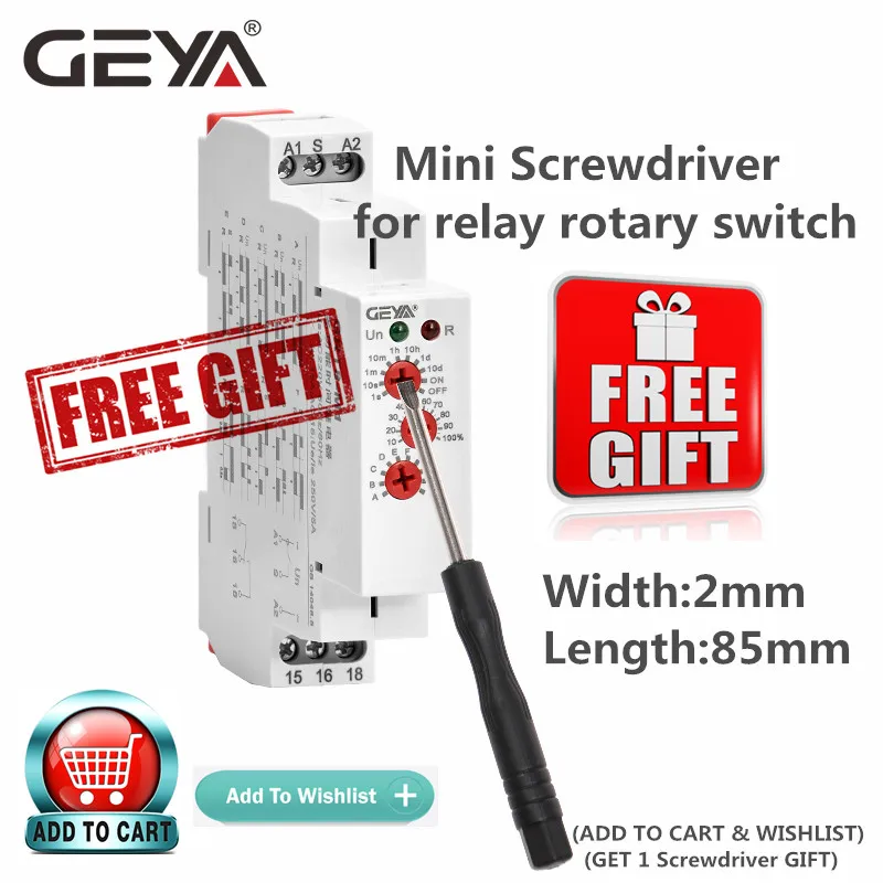 Free Shipping GEYA GRT8-B Off Delay Time Relay Electronic 16A AC230V OR AC/DC12-240V with CE CB Certificate