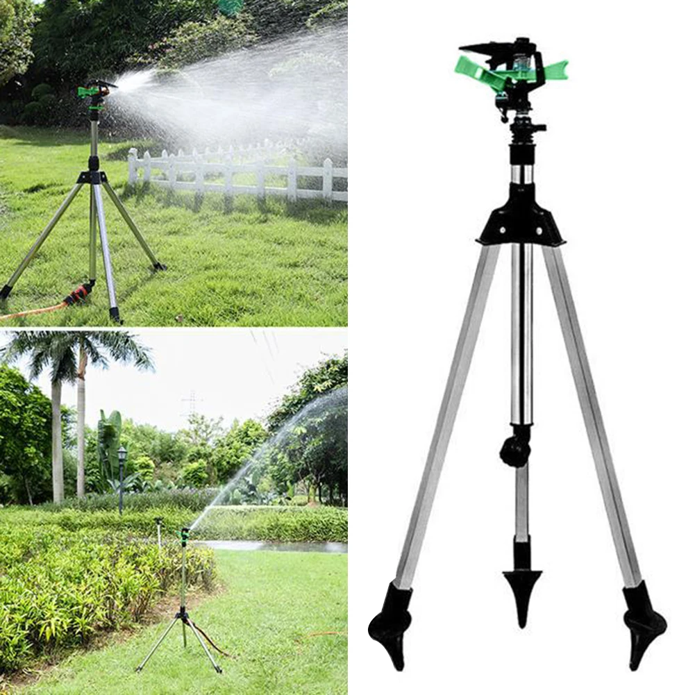 

Stainless Steel Tripod Impact Sprinkler Garden Watering System Kits for Farmland Lawn Plants Flower Irrigation Sprinkler Kits