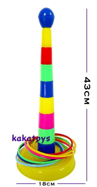 Детская игрушка красочные tou quan развивающие игры дом петля Интерактивная Happy Throw the Circle Stack-up