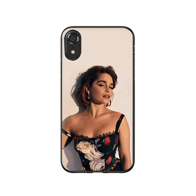 EWAU Emilia Кларк силиконовый чехол для телефона iPhone 5 5S SE 6 6s 7 8 Plus X XR XS 11 Pro Max - Цвет: B1