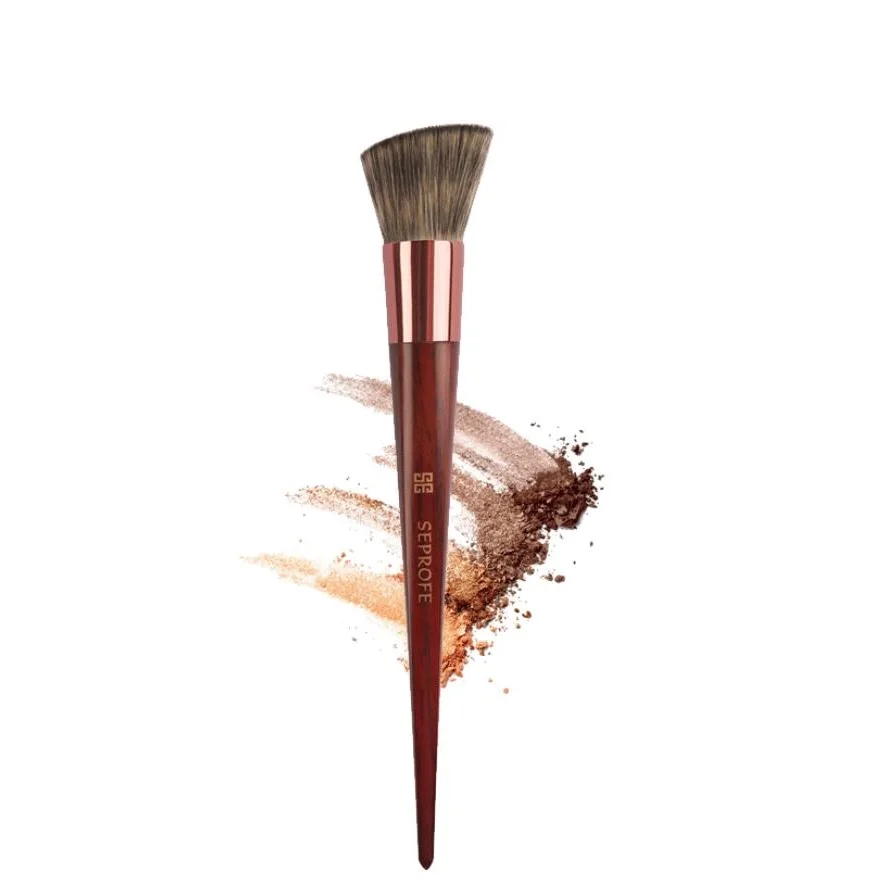 

1pc Professional Makeup Brushes Tilt head Foundation brush Metal plastic handle Conical make up tool drop shipping
