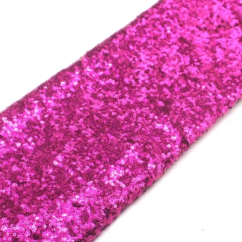 원피스 자홍색 핫 핑크 자수 원단 스팽글 레이스 원단, 테이블 천, 1 m, 3mm 사이즈, 132cm