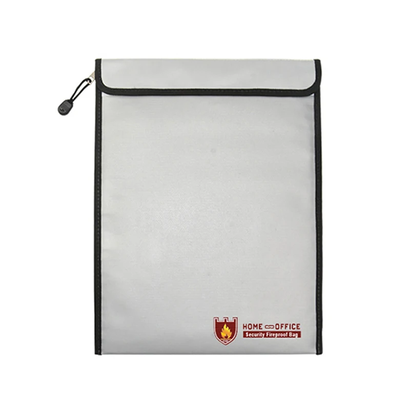 1× Fire Resistant Document Bag Fireproof Protection Bag Pouch Files Photo Safety