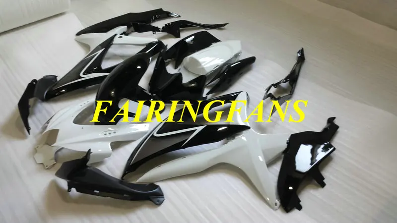 Высококлассный набор обтекателей для GSXR600 750 K8 08 09 GSXR 600 GSXR750 2008 2009 Белый Черный Обтекатели Кузов+ подарки SA35