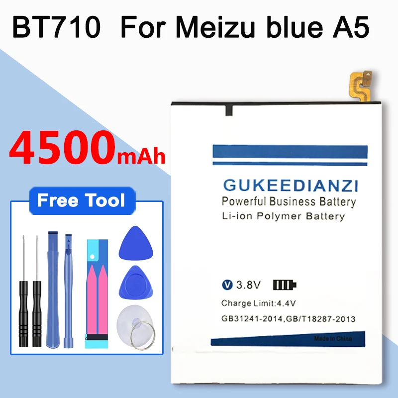 Аккумулятор GUKEEDIANZI 4900 мАч для Meizu BT42C BT61(версия M) BT41 BA611 BT710 U10, аккумулятор для мобильного телефона, сменная батарея - Цвет: For Meizu BT710