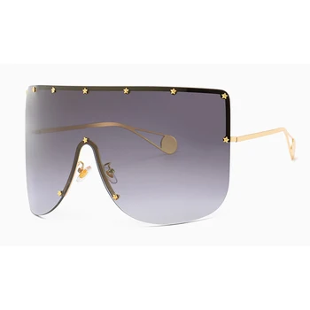 

OFFRAY Vintage Shield Sunglasses Women Oversized Windproof One Peice 5 Color Plastic Material Lens 2050 UV400 Protection Eyewear