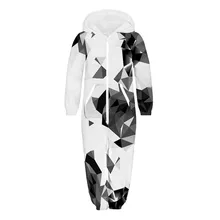 Raisvern/Детские комбинезоны с геометрическим 3D принтом; комбинезоны унисекс; Свободные цветные комбинезоны с капюшоном; коллекция года; сезон осень; комбинезон с карманами для мальчиков и девочек