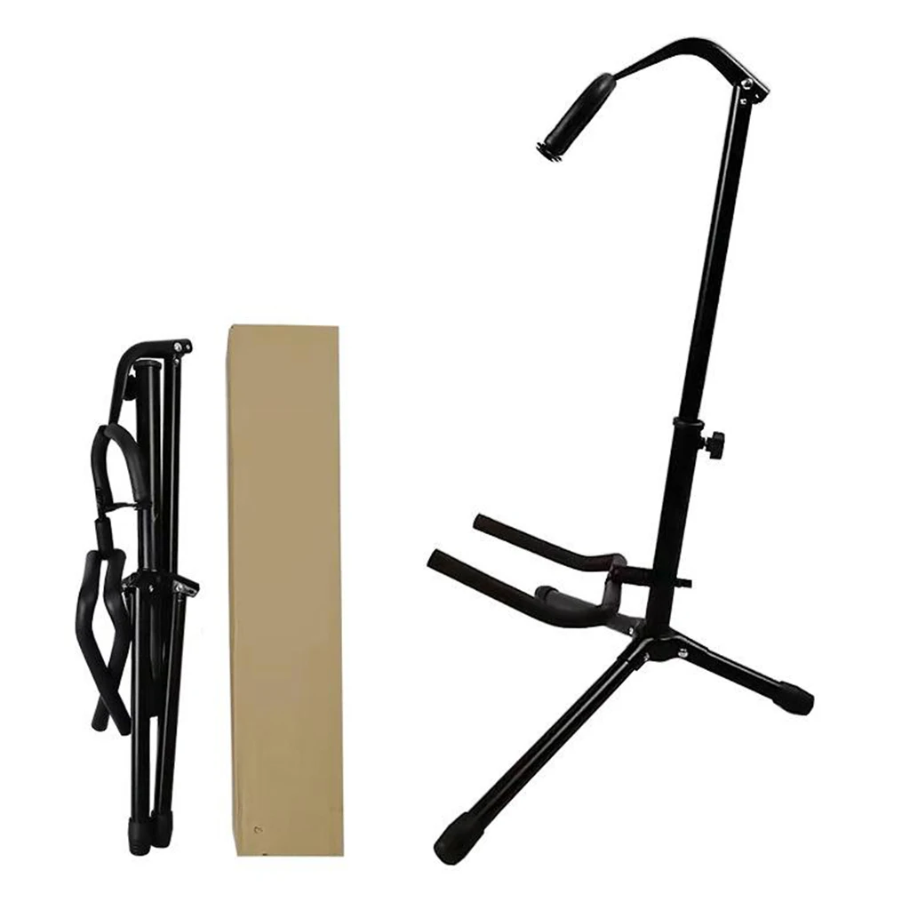 Adjustable Foldable Tripod Guitar Stand Bass Guitar Rack Holder Floor Ukulele Stand for Acoustic Bass Guitars