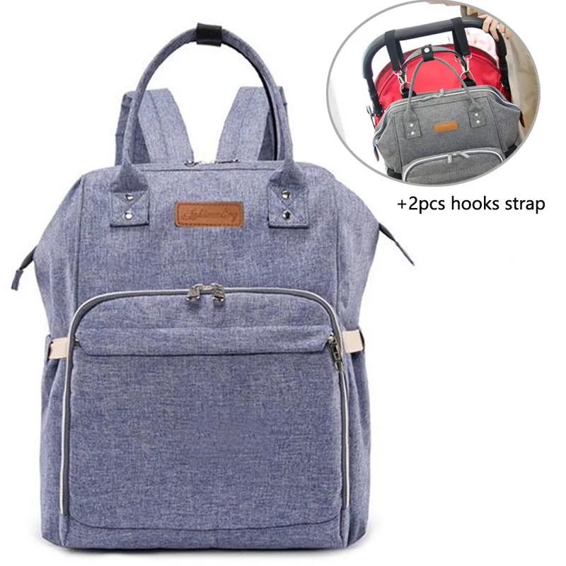 Multifunctional Baby Diaper Bag Large Capacity Mummy Maternity Handbag Stroller Baby Care Feeding Bag Outdoor Travel Backpack - Цвет: Зеленый
