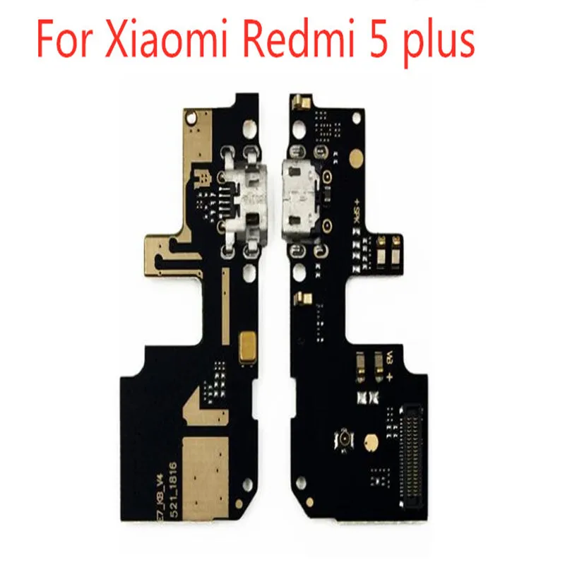 Для Xiaomi Redmi 5 plus usb зарядный порт плата зарядного устройства гибкий кабель док-станция разъем с микрофоном