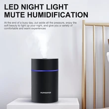 

300ml USB Mini Humidifier Desktop Misting Aroma Diffuser with Night Light 2 Modes Auto Power Off Air Humidifier for Car Office