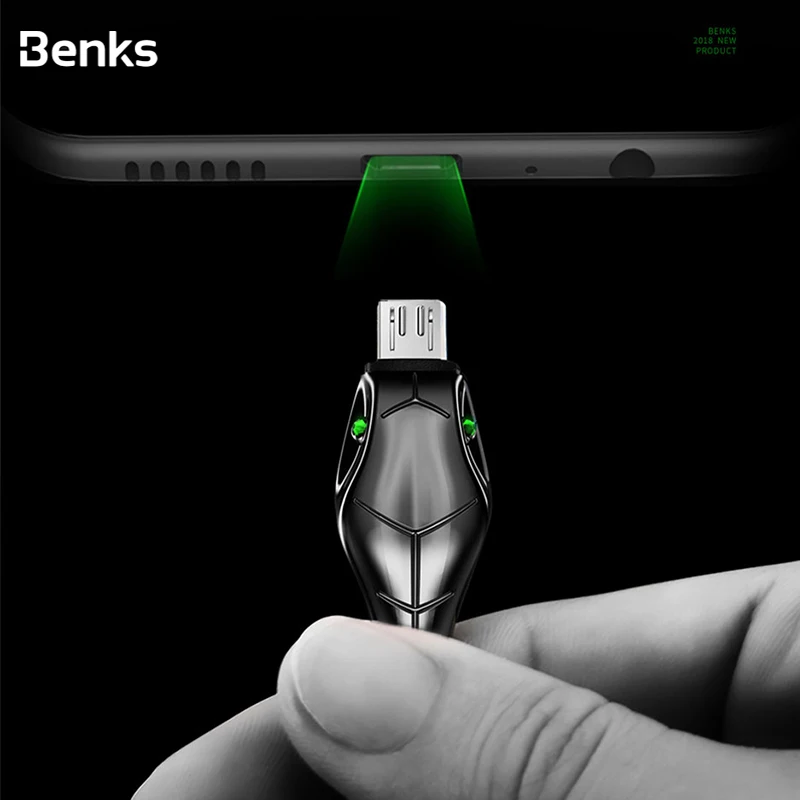 Benks змеиная форма Micro USB 3A Быстрая зарядка кабель для samsung S7 S6 Micro USB телефон зарядное устройство Шнур зарядки для Xiaomi 4A 4 2S
