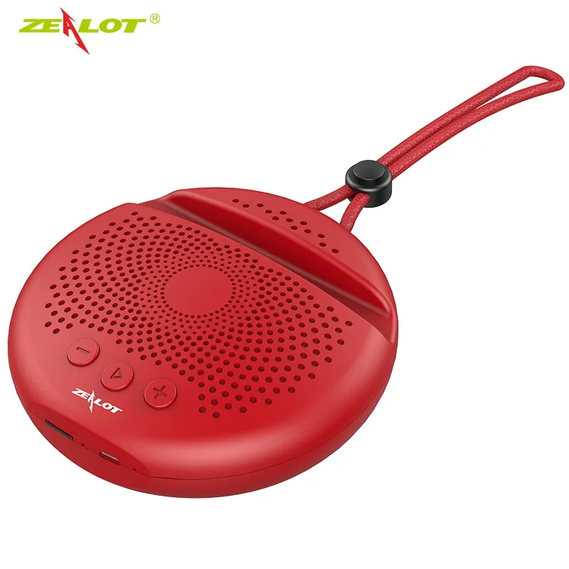 Портативный Bluetooth динамик мини стерео громкий динамик коробка с fm-радио водонепроницаемый сабвуфер беспроводной Loundpeakers и держатель для телефона - Цвет: Красный