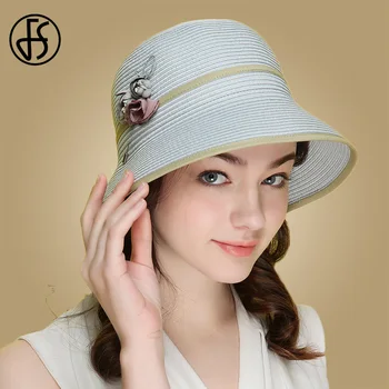 

FS Beige White Pink Sun Hat Woman Summer Straw Hat Brim Beach Hat Foldable Sun Block UV Protection Women's Spring Hat Adjustable