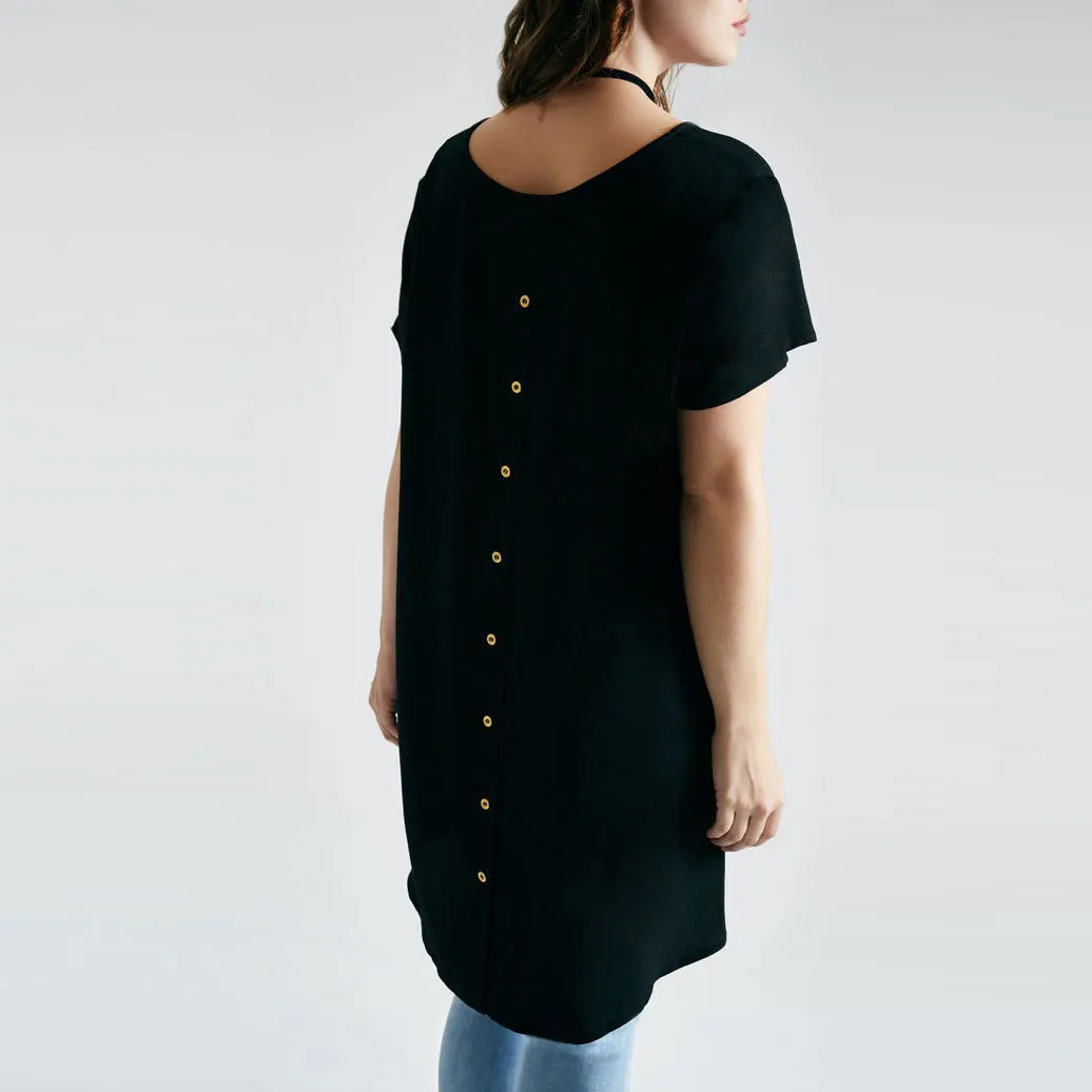 Blusa Женская Официальная футболка с круглым вырезом и коротким рукавом на спине, Сексуальная Повседневная Асимметричная свободная Базовая футболка, большие размеры 3XL 4XL 5XL 6XL AH24