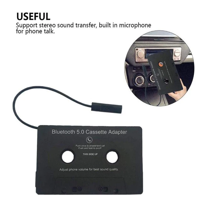 Car Audio Bluetooth-compatible 5.0 Car Tape Cassette Adapter With  Microphone 6h Music Time 168h Standby Smartphone Connect 2022 - Car Cassette  Player - AliExpress