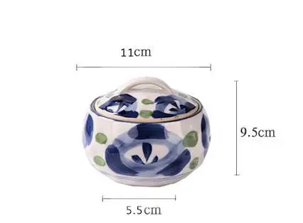 Bowl A NIMITIME, японский стиль, глазурь, цветной, расписанный на пару, яйцо, маленькая суповая миска с крышкой десертный ужин, миска, Бытовая Посуда - Цвет: Bowl A