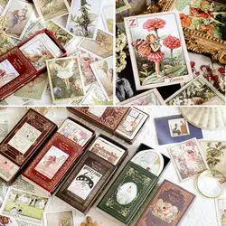 Autocollants séries ville conte de fées rétro, étiquette autocollante Scrapbooking Vintage D9c4 pour Journal intime 
