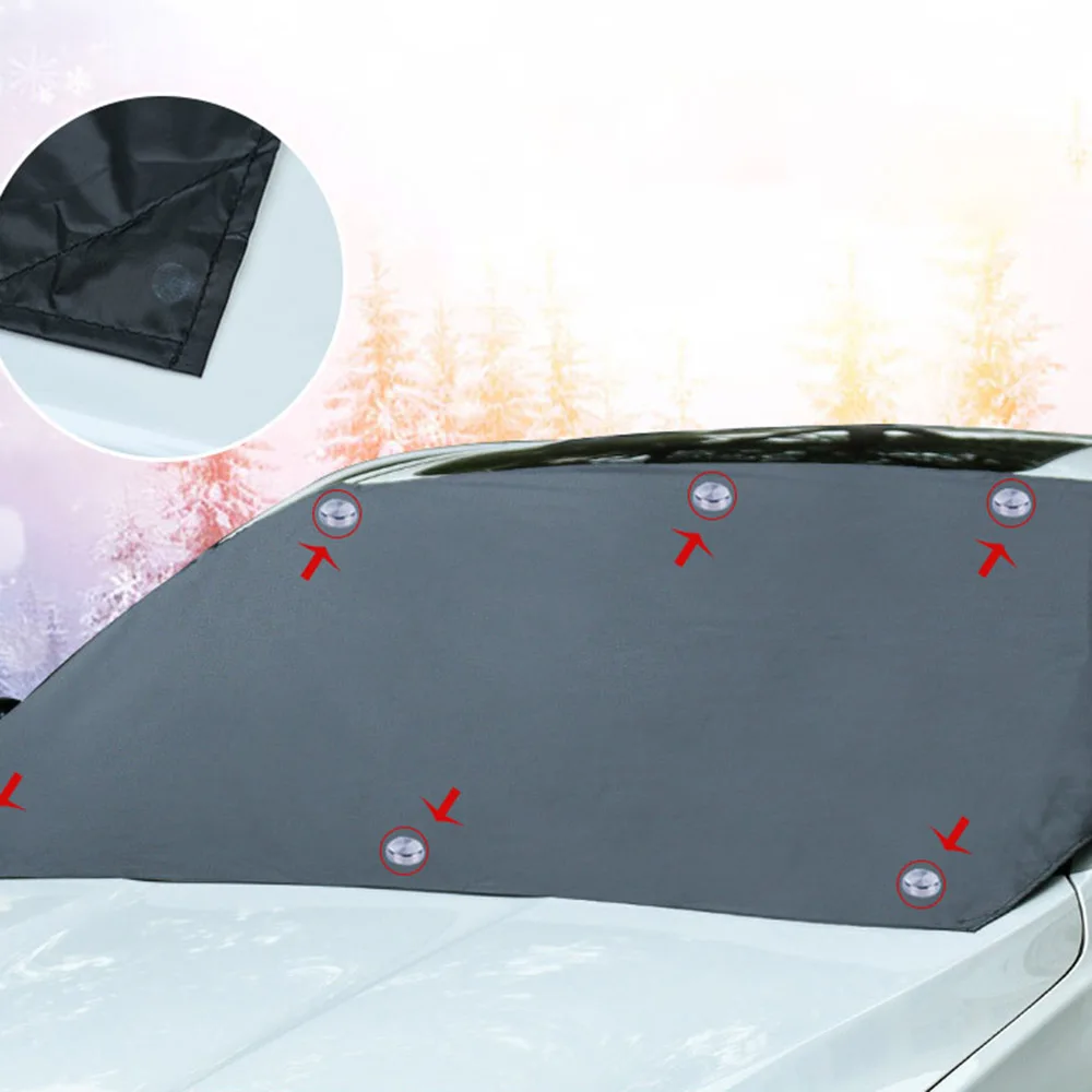 Car Magnet Windshield Cover Snow Cover Sunshade Ice Snow Frost Protector for Most of Car Window Mirror Protector