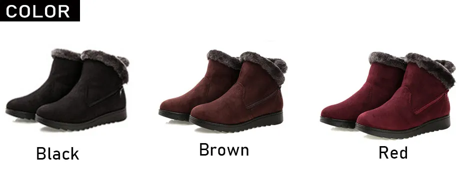 New ladies shoes winter boots 2019 fashion zipper women ankle boots female shoes flat keep warm cozy snow boots women shoes (4)
