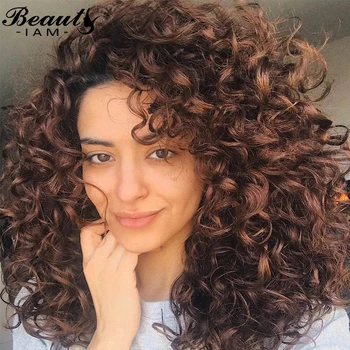 

Peruvian Deep Wave Brown Lace Front Human Hair Wigs Curly Virgin Natural Hairline Wig Glueless Preplucked Wig With Baby Hair