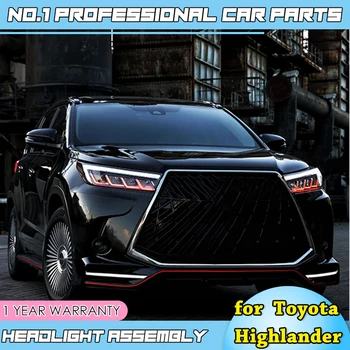 

car accessories for Toyota Highlander Headlights 2018 2019 New Kluger/highlander ALL LED Headlight LED DRL Dynamic turn signal