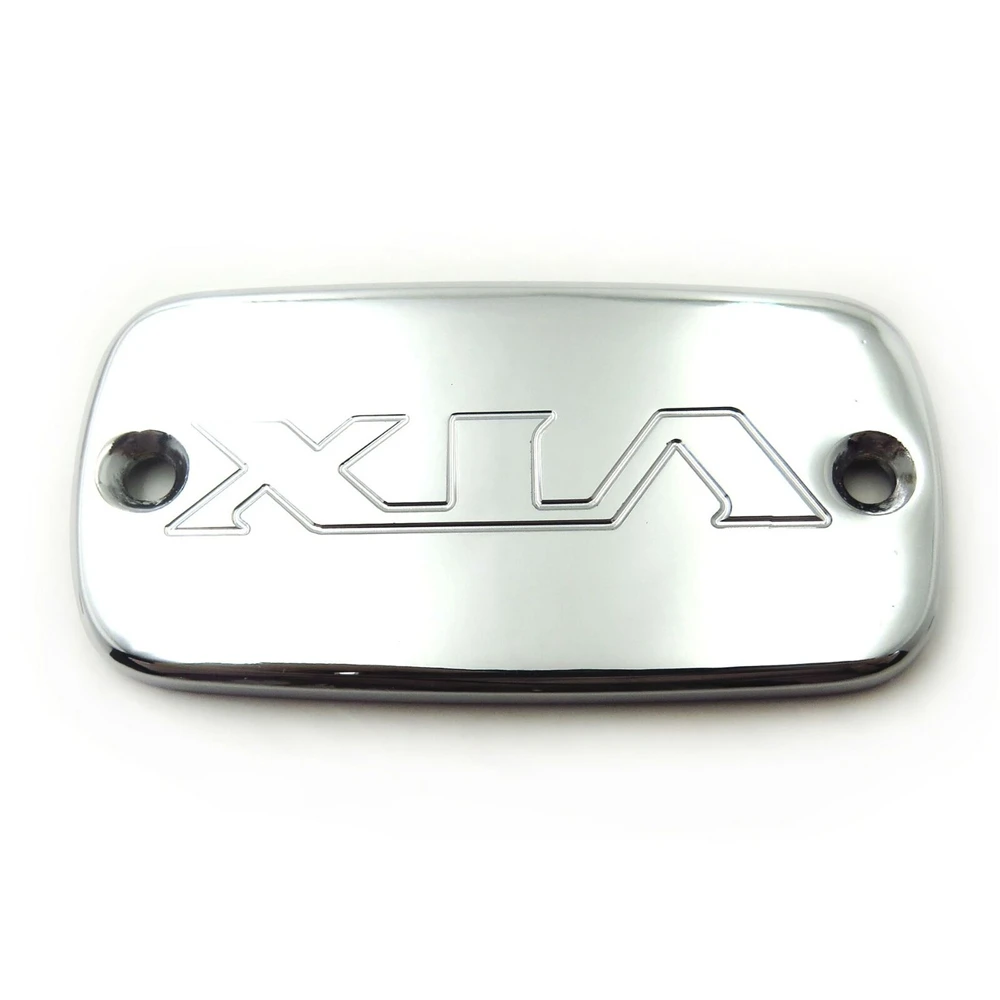 XKH Motorcycle Chrome Brake Fluid Reservoir Cap Cover VTX Engraved For 2002-2011 Honda VTX 1800 