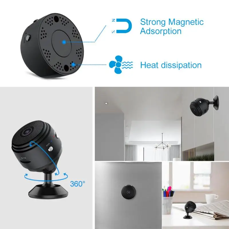 Мини камера EVKVO A9 WIFI домашняя секретная HD 1080P микро видеокамера широкоугольный
