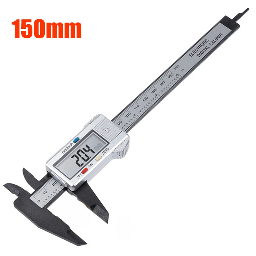 150mm silver Digital Caliper 6 inch Electronic Vernier Caliper 100mm Calliper Micrometer Digital Ruler Measuring Tool 150mm 0.1mm - Цвет: 150mm silver