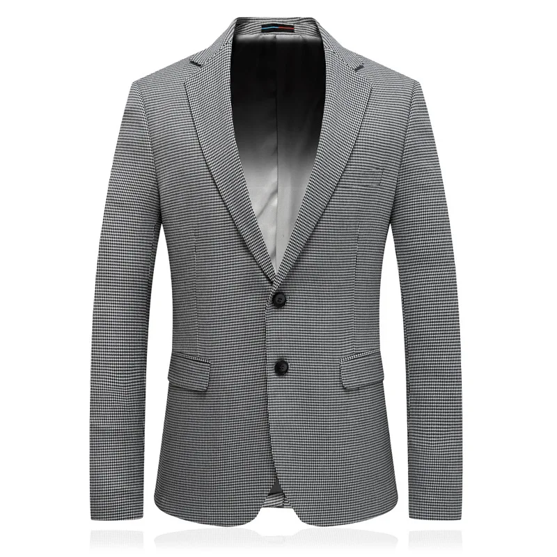 

2020 New Style Spring Small Suit Men Thousands of Birds Suit Coat