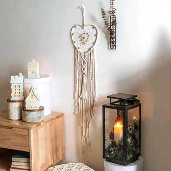 

Indian Fabric Bohemian Creative Love Dream Catcher Woven Tapestry Wall Hanging Living Room Bedroom Decorations