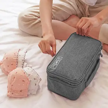 

Travel Clothes Storage Bag Cosmetic Underwear Bra Socks Organizer Wash Pouch Portable Socks Separate Finish Storage Bag