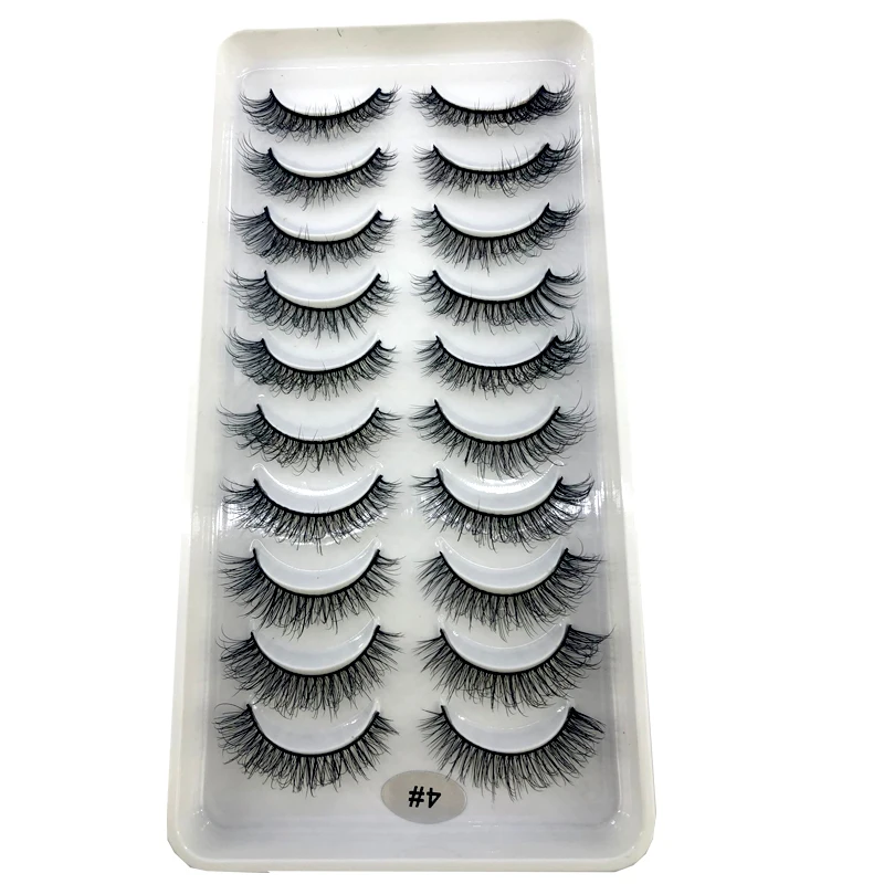 HBZGTLAD Wholesale 10 pairs Lashes Eyelashes cilios 3d Mink Lashes wholesale mink eyelashes false eyelashes maquiagem X05