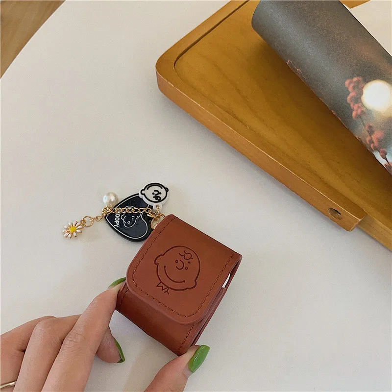 Для Apple AirPods 2 Чехол для наушников красивая кожаная маленькая сумка