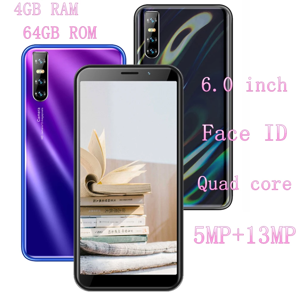 4G RAM 64G ROM 9X Pro Entsperrt Quad Core 6,0 zoll Original Handys Android Smartphones Celulares Gesicht ID 2SIM Handys