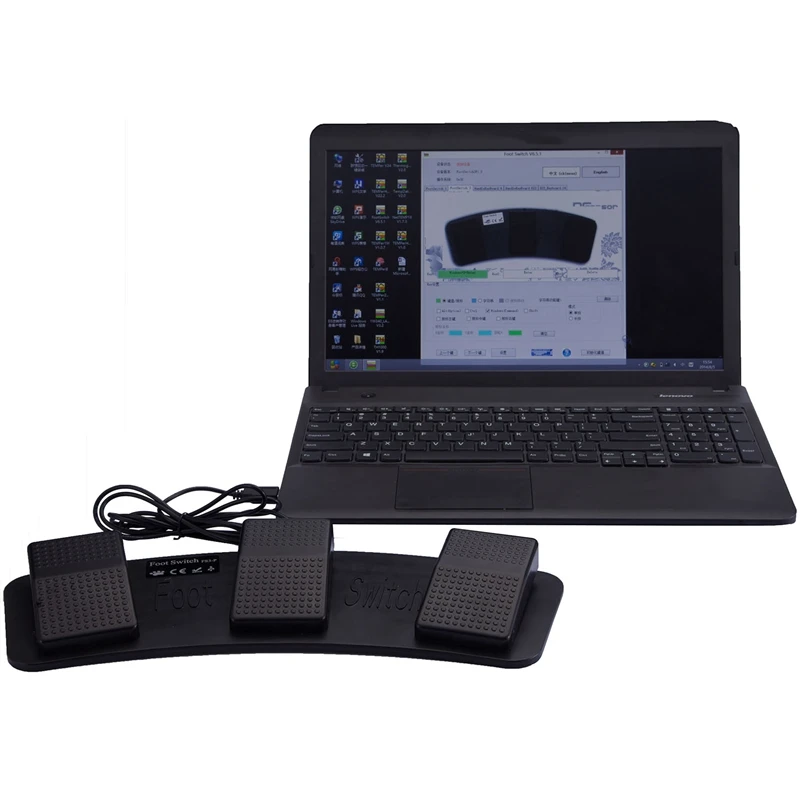  Fs3-P Usb Triple Foot Switch Pedal Control Keyboard Mouse 3 Pedals Simulate Any Key On Keyboard Com