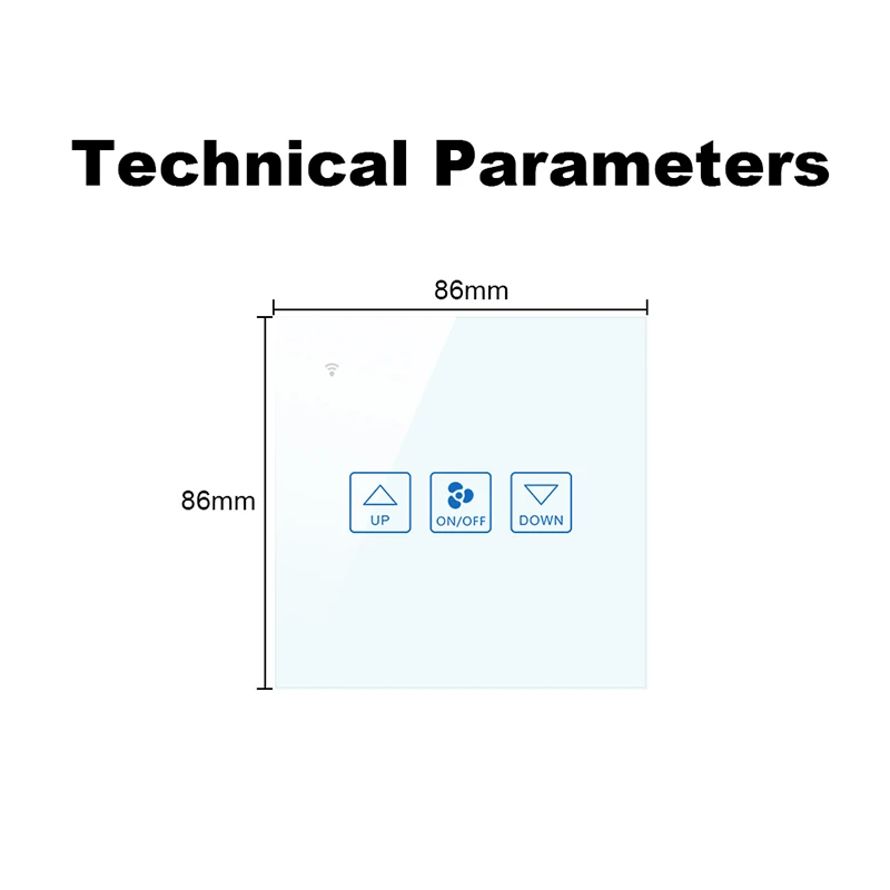 Сенсорный переключатель с управлением скоростью вентилятора, Wifi, умный роскошный Кристальный панельный переключатель, приложение Tuay, дистанционное управление, 90 в, 250 В, ЕС, Великобритании, беспроводной переключатель