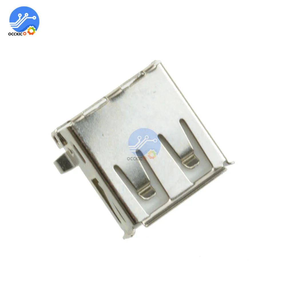 10 шт. G52 USB 2 0 4Pin A Тип гнездовой разъем фута 90 градусов для передачи данных Зарядка
