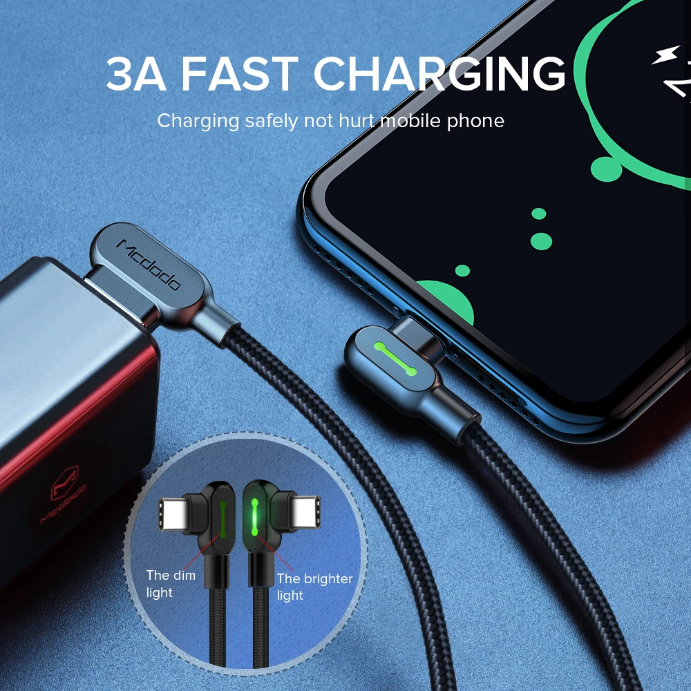 MCDODO type-C-USB кабель для быстрой зарядки USB кабель для зарядки samsung Galaxy S8 lg для iPhone X XS MAX 8 7 6S Usb кабель