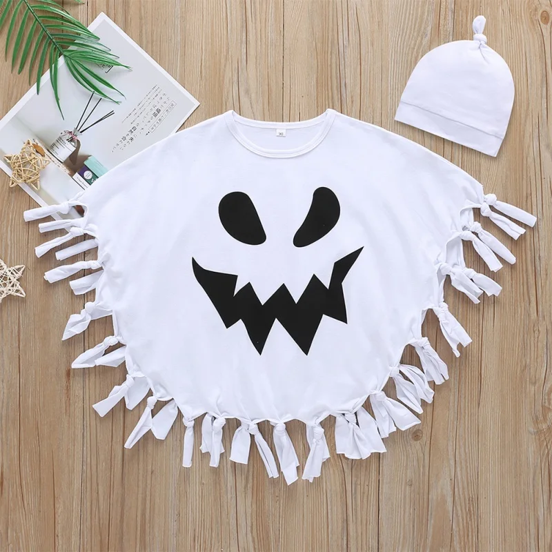

Spring Autumn Casual Fashion Baby Boy Printing Long Sleeve Cloak And Hat Kids Two-piece Outfit Set