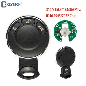 

OkeyTech 3 Buttons With 315/315LP/433/868Mhz Remote Control Car Key For BMW MiNi Cooper With ID46 7945/7952 Chip Car Remote Key