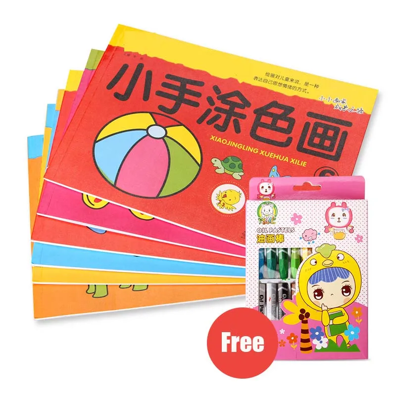 

Children's Drawing Book 6Pcs Baby Book Cartoon Children's Picture Book Enlightenment Puzzle Book Picture Book libros en español