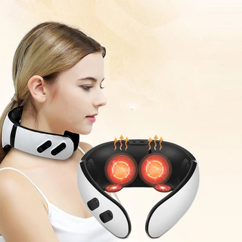 

Golden rice cervical massage instrument intelligent neck shoulder massager hot compress pulse wave shoulder cervical