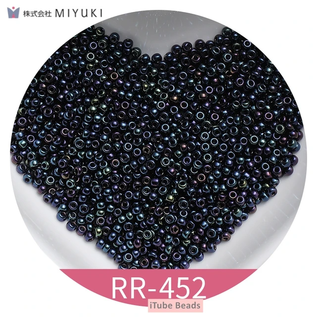 2mm Miyuki Round Beads 11/0 Metalic Gold Silver Bohochic Beaded Bling Beaded Jewelry 10g/Pipe About 1100pieces Garments Sewing RR452 AB Black